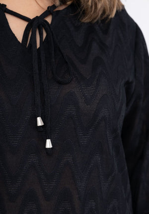TUNIQUE NOIRE & MANCHES VOLANTEES