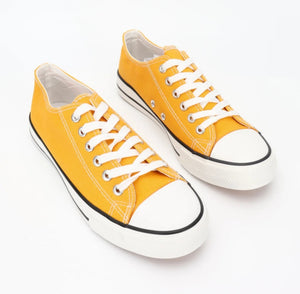 BASKETS TOILE & JAUNE