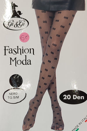 COLLANTS NOIRS & MOTIFS 20D