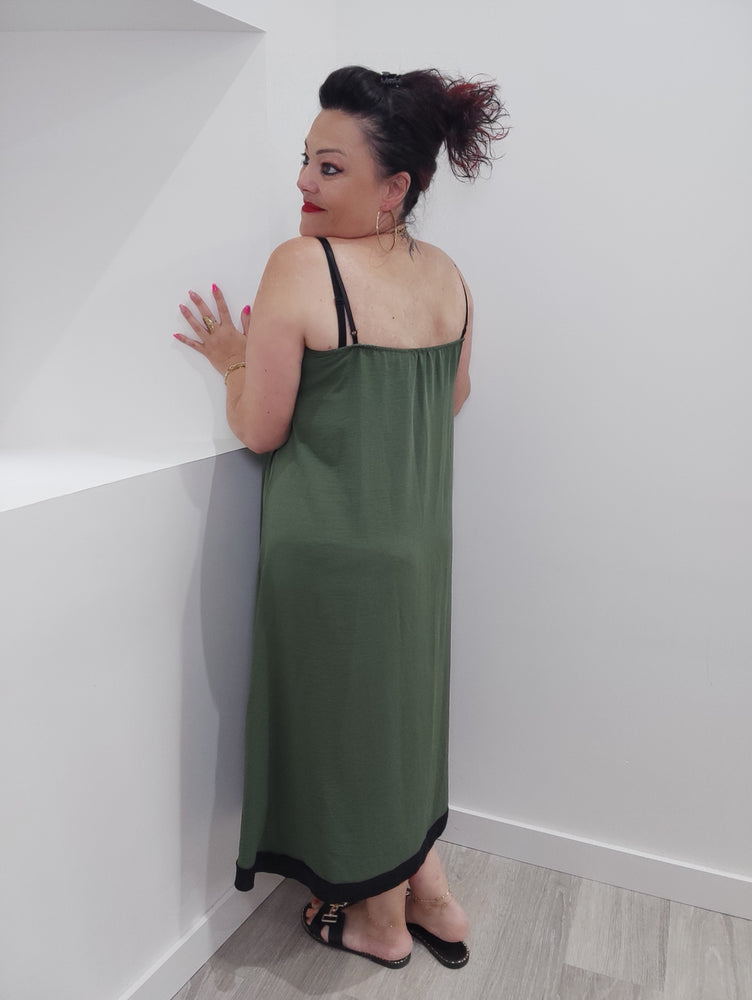 ROBE LONGUE EVASEE & KAKI