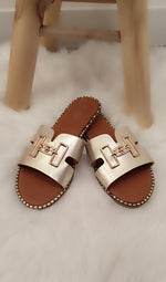MULES OR & BOUCLES DOREES