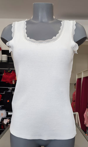 TOP DENTELLE & BLANC