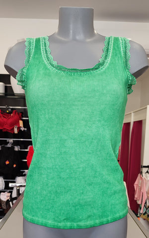 TOP DENTELLE & VERT