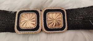 CEINTURE ELASTIQUE TRESSEE & NOIR