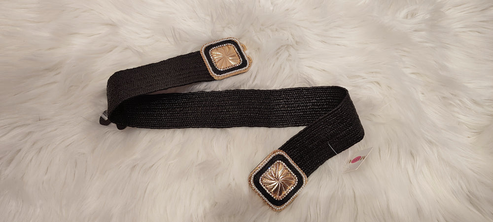 CEINTURE ELASTIQUE TRESSEE & NOIR