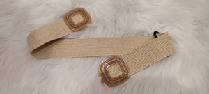 CEINTURE ELASTIQUE TRESSE & BEIGE