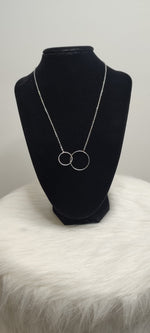 COLLIER DOUBLE CERCLES & ARGENT