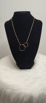 COLLIER DOUBLE CERCLES & OR