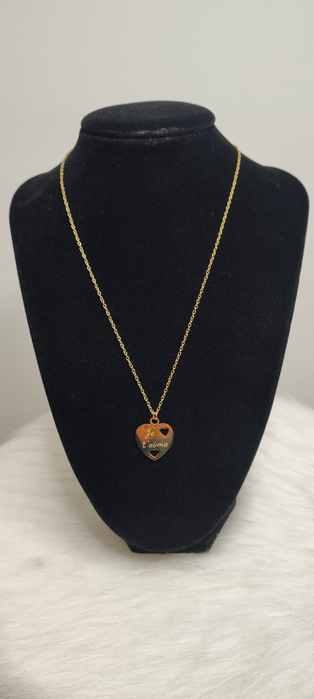 COLLIER "JE T'AIME" & OR