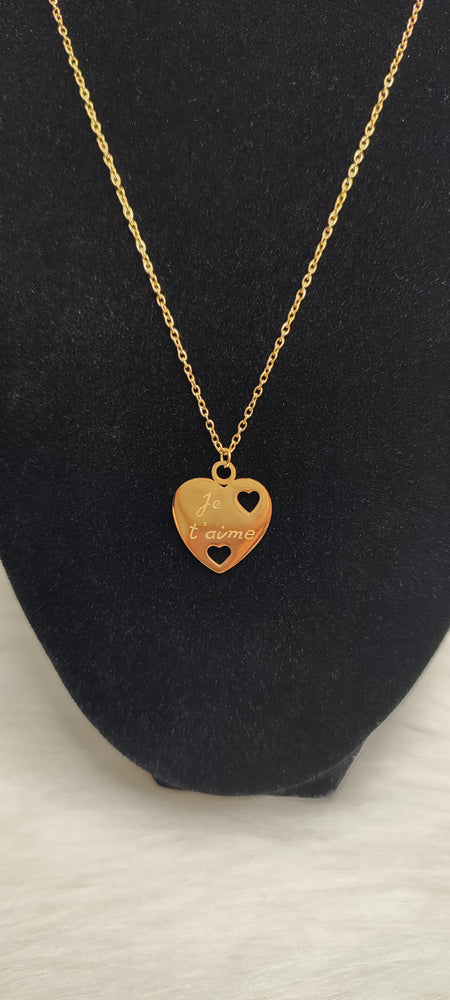 COLLIER "JE T'AIME" & OR