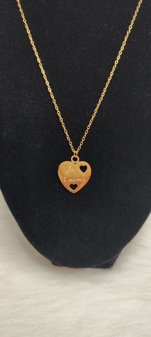 COLLIER "JE T'AIME" & OR