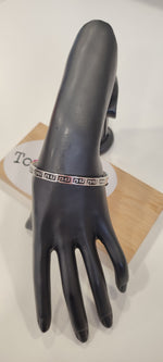 BRACELET JONC MOTIFS & ROSE GOLD ACIER
