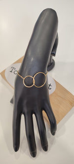 BRACELET DOUBLE CERCLES & OR