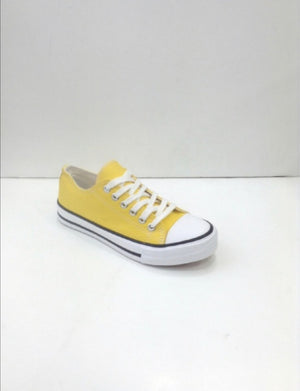 BASKETS TOILE & JAUNE