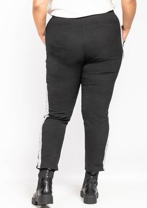 PANTALON NOIR & BANDE IMPRIMES
