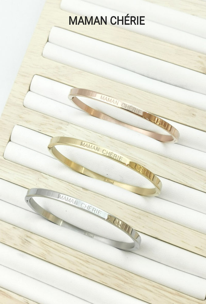 BRACELET AVEC MESSAGE & ACIER