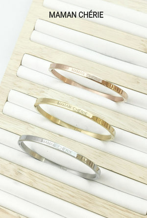 BRACELET AVEC MESSAGE & ACIER