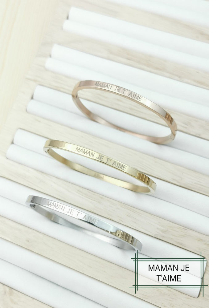 BRACELET AVEC MESSAGE & ACIER