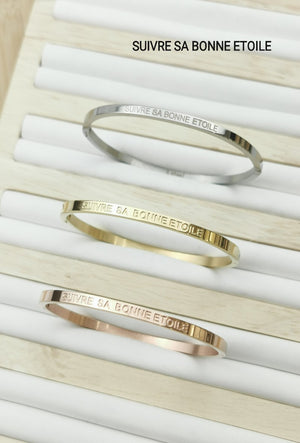BRACELET AVEC MESSAGE & ACIER