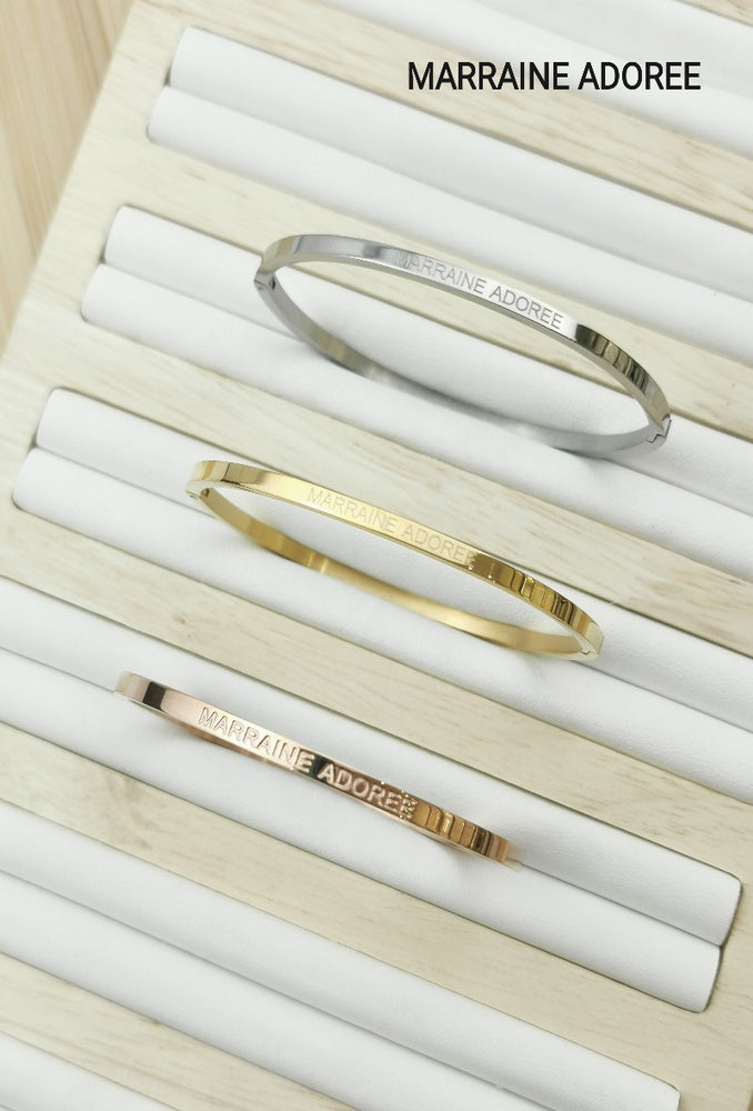 BRACELET AVEC MESSAGE & ACIER
