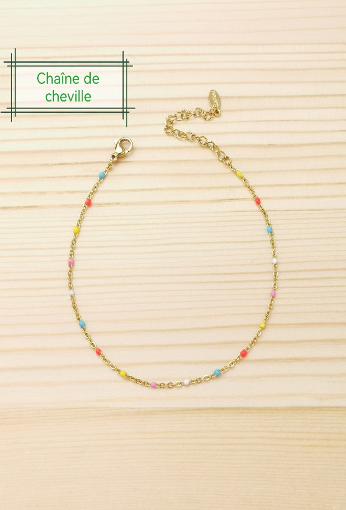 CHAINE DE CHEVILLE & MULTICOLOR