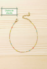 CHAINE DE CHEVILLE & MULTICOLOR