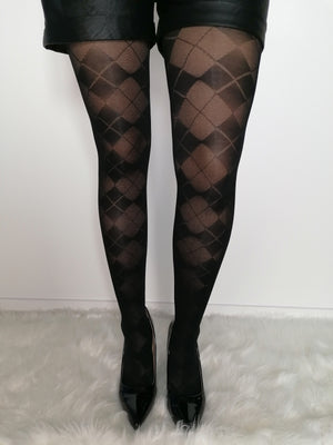 COLLANTS NOIRS & LOSANGES NOIR