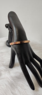 BRACELET JONC STRASS & ROSE GOLD ACIER