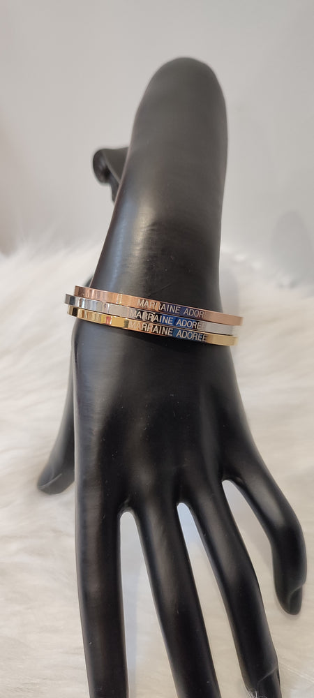 BRACELET AVEC MESSAGE & ACIER