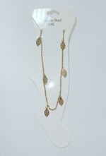 CHAINE DE CHEVILLE PLUME & OR
