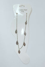 CHAINE DE CHEVILLE PLUME & ARGENT