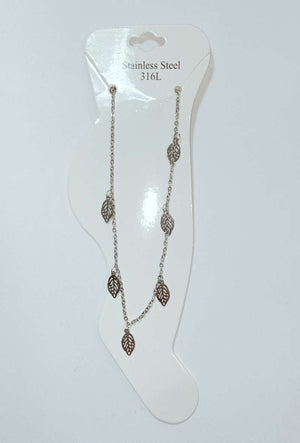CHAINE DE CHEVILLE PLUME & ARGENT