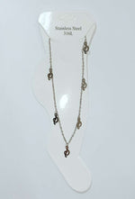 CHAINE DE CHEVILLE NOTE DE MUSIQUE & ARGENT