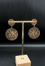 BOUCLES D'OREILLES OR & ACIER